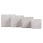ΣΕΤ 4ΤΜΧ ΓΛΑΣΤΡΕΣ ΤΕΤΡΑΓΩΝΕΣ GARDENER HM4730 FIBERCLAY ΓΚΡΙ CEMENT 37x37x32Υεκ.