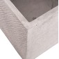 ΣΕΤ 4ΤΜΧ ΓΛΑΣΤΡΕΣ ΤΕΤΡΑΓΩΝΕΣ GARDENER HM4730 FIBERCLAY ΓΚΡΙ CEMENT 37x37x32Υεκ.