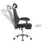 ΚΑΡΕΚΛΑ ΓΡΑΦΕΙΟΥ BARNET HM18258.01 ΜΑΥΡΟ MESH-ΜΑΥΡΟΣ ΣΚΕΛΕΤΟΣ NYLON 61x62x123Υ