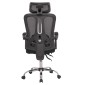 ΚΑΡΕΚΛΑ ΓΡΑΦΕΙΟΥ BARNET HM18258.01 ΜΑΥΡΟ MESH-ΜΑΥΡΟΣ ΣΚΕΛΕΤΟΣ NYLON 61x62x123Υ