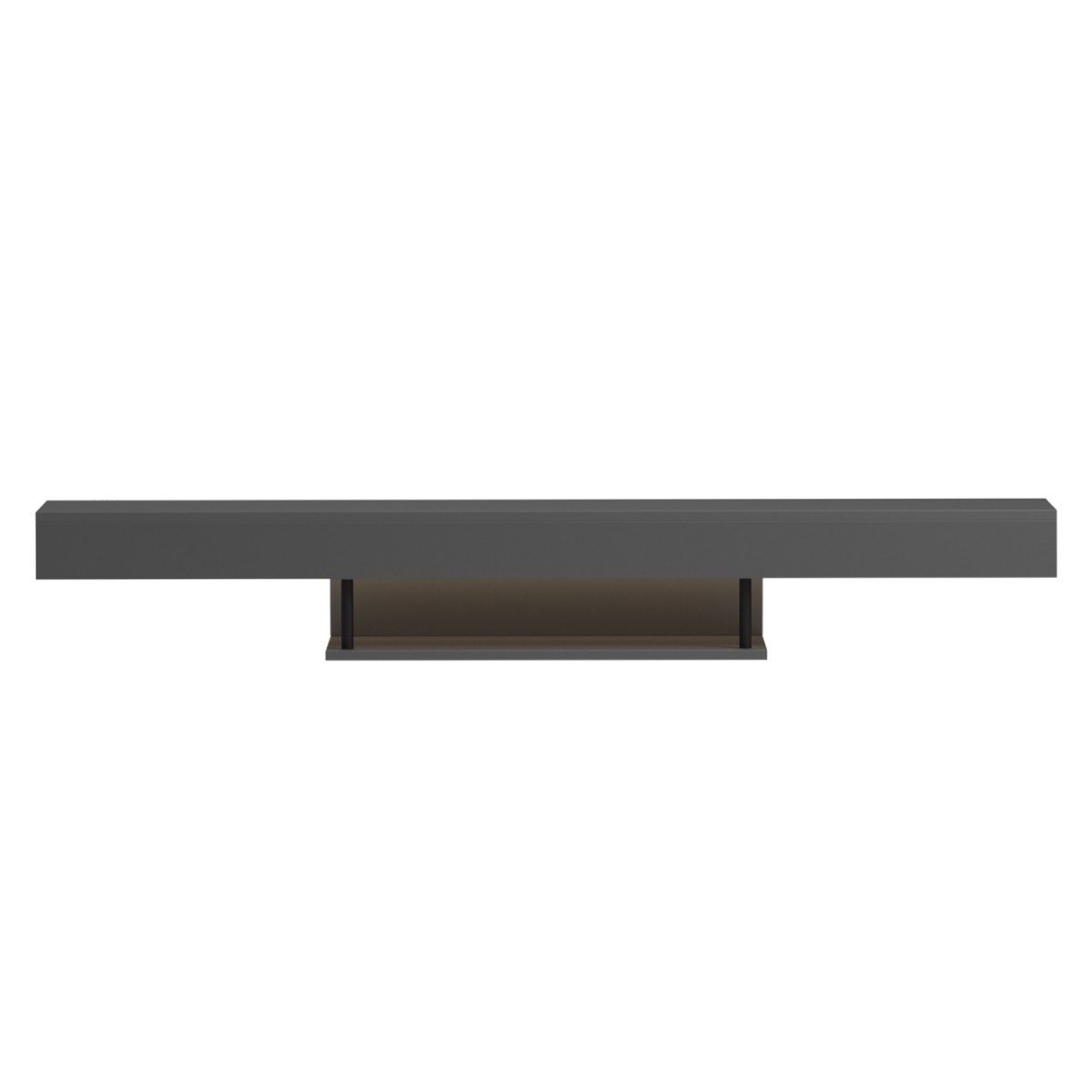 ΕΠΙΠΛΟ ΤΗΛΕΟΡΑΣΗΣ ΤΟΙΧΟΥ ME LED SAVOR HM18381.05 ΜΕΛΑΜΙΝΗ ΣΕ ΓΚΡΙ 150x29,5x22Υεκ