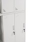 ΦΟΡΙΑΜΟΣ ΜΕΤΑΛΛΙΚΟΣ BRAILA HM5546.11 6 ΝΤΟΥΛΑΠΑΚΙΑ ΜΕ ΚΛΕΙΔΑΡΙΕΣ-ΓΚΡΙ 90x45x185Υεκ.