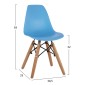 ΚΑΡΕΚΛΑ TWIST KID ΤΜΧ.HM8453.08 ΞΥΛΙΝΑ ΠΟΔΙΑ & ΚΑΘΙΣΜΑ ΜΠΛΕ PP 30,5Χ33Χ59 ΕΚ