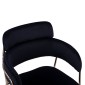 ΠΟΛΥΘΡΟΝΑΚΙ KELSO HM8521.04 ΒΕΛΟΥΔΟ ΜΑΥΡΟ & ΕΠΙΧΡΥΣΟ ΠΟΔΙ 52,5x52x80Υ εκ.
