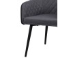 ΠΟΛΥΘΡΟΝΑΚΙ CHARLES HM8522.01 ΜΕ ΥΦΑΣΜΑ ΣΚΟΥΡΟ ΓΚΡΙ PU ΜΑΥΡΟ 57x63x83Υ εκ.