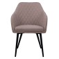 ΠΟΛΥΘΡΟΝΑΚΙ CHARLES HM8522.07 ΜΕ ΥΦΑΣΜΑ ΜΠΕΖ & PU ΜΠΕΖ 57x63x83Υ εκ.