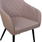 ΠΟΛΥΘΡΟΝΑΚΙ CHARLES HM8522.07 ΜΕ ΥΦΑΣΜΑ ΜΠΕΖ & PU ΜΠΕΖ 57x63x83Υ εκ.
