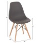 ΚΑΡΕΚΛΑ ΜΕ ΞΥΛΙΝΑ ΠΟΔΙΑ ΚΑΙ ΚΑΘΙΣΜΑ TWIST PP ΓΚΡΙ HM8460.10 46x50x82 εκ.