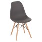 ΚΑΡΕΚΛΑ ΜΕ ΞΥΛΙΝΑ ΠΟΔΙΑ ΚΑΙ ΚΑΘΙΣΜΑ TWIST PP ΓΚΡΙ HM8460.10 46x50x82 εκ.