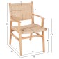 ΠΟΛΥΘΡΟΝΑ ΕΣΩΤ. ΧΩΡΟΥ HM9331.01 IGNACIO RUBBERWOOD-ΣΧΟΙΝΙ 69X59X86Υεκ.