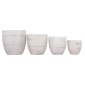 ΣΕΤ 4ΤΜΧ ΓΛΑΣΤΡΕΣ ΣΤΡΟΓΓΥΛΕΣ ΣΕΙΡΑ GARDENER HM4719 FIBERCLAY-ΧΡΩΜΑ CEMENT Φ44x43Υεκ