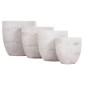 ΣΕΤ 4ΤΜΧ ΓΛΑΣΤΡΕΣ ΣΤΡΟΓΓΥΛΕΣ ΣΕΙΡΑ GARDENER HM4719 FIBERCLAY-ΧΡΩΜΑ CEMENT Φ44x43Υεκ