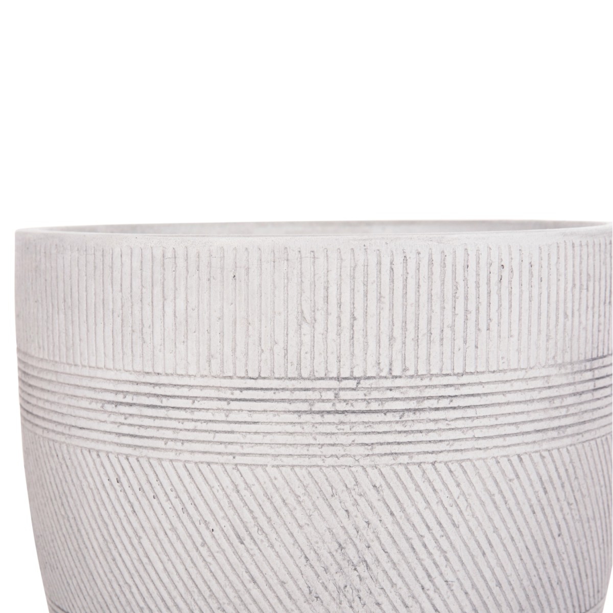 ΣΕΤ 4ΤΜΧ ΓΛΑΣΤΡΕΣ ΣΤΡΟΓΓΥΛΕΣ ΣΕΙΡΑ GARDENER HM4719 FIBERCLAY-ΧΡΩΜΑ CEMENT Φ44x43Υεκ