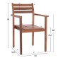 ΠΟΛΥΘΡΟΝΑ KEMPO HM6358 ΞΥΛΟ TEAK ΣΕ ΦΥΣΙΚΟ--58x58,5x88Υεκ.