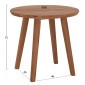 TΡΑΠΕΖΙ ΤΡΑΠΕΖΑΡΙΑΣ ΣΤΡΟΓΓΥΛΟ DANTE HM6379 ΞΥΛΟ TEAK Φ80x75Υεκ.