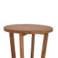 ΤΡΑΠΕΖΙ ΜΕΣΗΣ ΣΤΡΟΓΓΥΛΟ KOLIN HM6650 ΞΥΛΟ TEAK ΦΥΣΙΚΟ Φ65x65Υεκ.