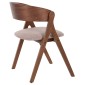 ΚΑΡΕΚΛΑ NEKKER HM9739.01 RUBBERWOOD ΣΕ ΚΑΡΥΔΙ-ΓΚΡΙ ΥΦΑΣΜΑ ΚΑΘΙΣΜΑ 56x55x78Yεκ.