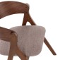 ΚΑΡΕΚΛΑ NEKKER HM9739.01 RUBBERWOOD ΣΕ ΚΑΡΥΔΙ-ΓΚΡΙ ΥΦΑΣΜΑ ΚΑΘΙΣΜΑ 56x55x78Yεκ.