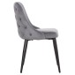 ΚΑΡΕΚΛΑ SERENITY HM8527.11 ΒΕΛΟΥΔΟ ΓΚΡΙ ΜΕ ΜΑΥΡΑ ΜΕΤΑΛΛΙΚΑ ΠΟΔΙΑ 51x54x83,5Υεκ.