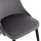ΚΑΡΕΚΛΑ SERENITY HM8527.11 ΒΕΛΟΥΔΟ ΓΚΡΙ ΜΕ ΜΑΥΡΑ ΜΕΤΑΛΛΙΚΑ ΠΟΔΙΑ 51x54x83,5Υεκ.