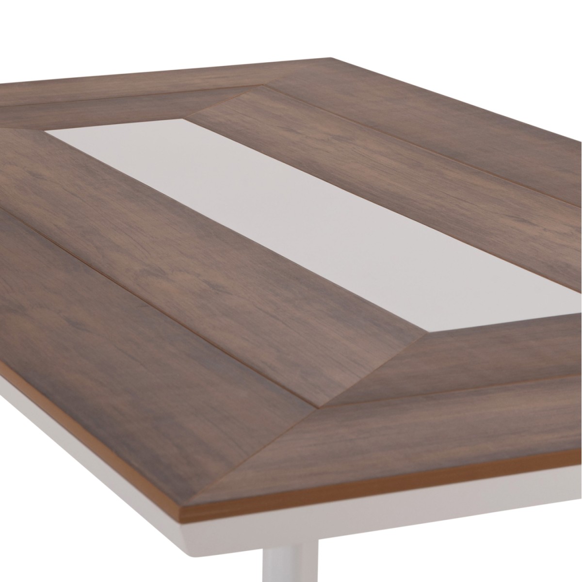 ΤΡΑΠΕΖΙ ΑΛΟΥΜΙΝΙΟΥ TABER ΜΕ POLYWOOD 200X100 ΛΕΥΚΟ HM5131.11