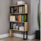 ΒΙΒΛΙΟΘΗΚΗ INGRID ΚΑΡΥΔΙ ΜΕ ΜΑΥΡΟ ΣΚΕΛΕΤΟ HM8867.01 80x22x128 εκ.