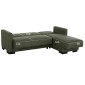 ΚΑΝΑΠΕΣ ΚΡΕΒΑΤΙ GHUFRAN ΓΩΝΙΑ ΑΝΑΣΤΡΕΨΙΜΗ DARK OLIVE HM3244.05 200x133x77Yεκ.
