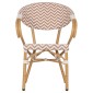 ΠΟΛΥΘΡΟΝΑ BAMBOO LOOK HM5861.03 ΚΑΦΕ-ΛΕΥΚΟ 58.5x58x82Υεκ.