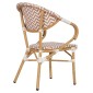 ΠΟΛΥΘΡΟΝΑ BAMBOO LOOK HM5861.03 ΚΑΦΕ-ΛΕΥΚΟ 58.5x58x82Υεκ.