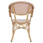 ΠΟΛΥΘΡΟΝΑ BAMBOO LOOK HM5861.03 ΚΑΦΕ-ΛΕΥΚΟ 58.5x58x82Υεκ.