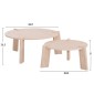 ΣΕΤ 2ΤΜΧ ΤΡΑΠΕΖΙΑ ΣΑΛΟΝΙΟΥ EQUIL HM9943.01 MDF ΜΕ ΜΕΛΑΜΙΝΗ-ΦΥΣΙΚΟ 66x66εκ + 87x87εκ