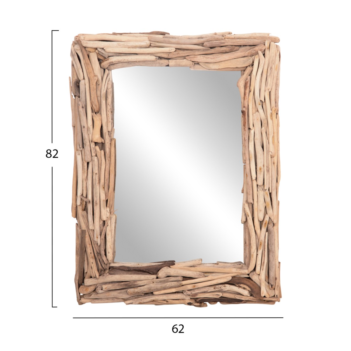 ΚΑΘΡΕΠΤΗΣ ΤΟΙΧΟΥ TWIGS HM4440 DRIFTWOOD ΣΕ ΦΥΣΙΚΟ ΧΡΩΜΑ 62x10x82Υεκ.