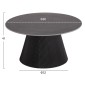 ΤΡΑΠΕΖΙ ΣΑΛΟΝΙΟΥ DUNCAN HM18022.01 ΚΕΡΑΜΙΚΟ TOP-MDF ΒΑΣΗ-ΜΑΥΡΟ Φ80x41Υεκ.