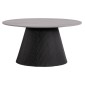 ΤΡΑΠΕΖΙ ΣΑΛΟΝΙΟΥ DUNCAN HM18022.01 ΚΕΡΑΜΙΚΟ TOP-MDF ΒΑΣΗ-ΜΑΥΡΟ Φ80x41Υεκ.