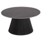 ΤΡΑΠΕΖΙ ΣΑΛΟΝΙΟΥ DUNCAN HM18022.01 ΚΕΡΑΜΙΚΟ TOP-MDF ΒΑΣΗ-ΜΑΥΡΟ Φ80x41Υεκ.