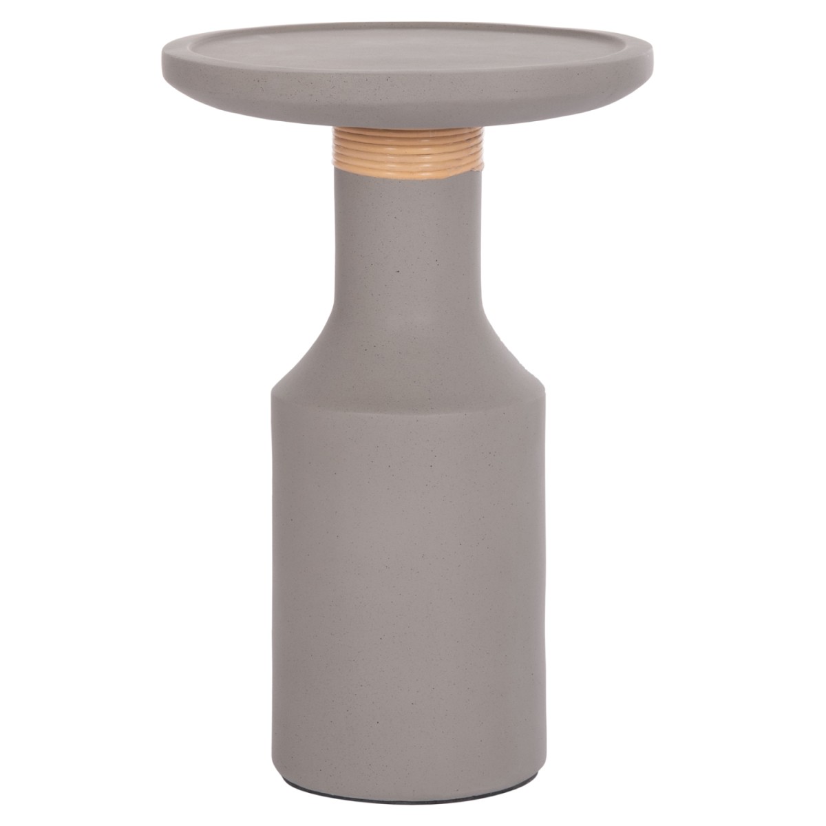 ΒΟΗΘΗΤΙΚΟ ΤΡΑΠΕΖΙ TRED(T) HM18169.03 FIBER CEMENT ΓΚΡΙ-ΦΥΣΙΚΟ RATTAN--Φ40x61Υεκ.