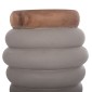 ΣΚΑΜΠΟ PUFFAT HM18172.03 FIBER CEMENT ΓΚΡΙ- ΞΥΛΟ TEAK TOP Φ45x46Υεκ.