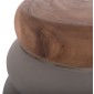 ΣΚΑΜΠΟ PUFFAT HM18172.03 FIBER CEMENT ΓΚΡΙ- ΞΥΛΟ TEAK TOP Φ45x46Υεκ.