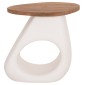 ΒΟΗΘΗΤΙΚΟ ΤΡΑΠΕΖΙ AIDA HM4692.02 FIBER CEMENT ΛΕΥΚΟ--ΞΥΛΟ TEAK TOP 47x60x59Υεκ
