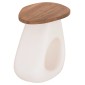 ΒΟΗΘΗΤΙΚΟ ΤΡΑΠΕΖΙ AIDA HM4692.02 FIBER CEMENT ΛΕΥΚΟ--ΞΥΛΟ TEAK TOP 47x60x59Υεκ