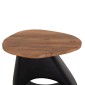 ΒΟΗΘΗΤΙΚΟ ΤΡΑΠΕΖΙ AIDA HM4692.01 FIBER CEMENT ΜΑΥΡΟ--ΞΥΛΟ TEAK TOP 47x60x59Υεκ