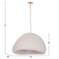 ΦΩΤΙΣΤΙΚΟ ΟΡΟΦΗΣ ΚΡΕΜΑΣΤΟ JAYLEN HM4703.02XL FIBER CEMENT ΛΕΥΚΟ 74x68x50-70Υεκ.