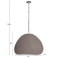 ΦΩΤΙΣΤΙΚΟ ΟΡΟΦΗΣ ΚΡΕΜΑΣΤΟ JAYLEN HM4703.03L FIBER CEMENT ΓΚΡΙ 65x55x45Υεκ.