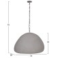 ΦΩΤΙΣΤΙΚΟ ΟΡΟΦΗΣ ΚΡΕΜΑΣΤΟ JAYLEN HM4703.03XL FIBER CEMENT ΓΚΡΙ 74x68x50-70Υεκ.