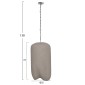ΦΩΤΙΣΤΙΚΟ ΟΡΟΦΗΣ ΚΡΕΜΑΣΤΟ LOGKY HM4704.03L--FIBER CEMENT ΓΚΡΙ 35x35x67Υεκ