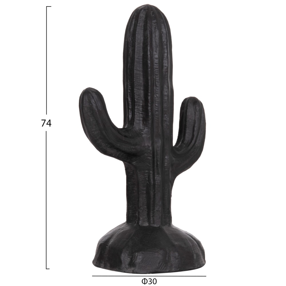 ΔΙΑΚΟΣΜΗΤΙΚΟΣ ΚΑΚΤΟΣ ΔΑΠΕΔΟΥ CACTUS HM4386.01S ΓΥΨΟΣ ΣΕ ΜΑΥΡΟ 42x30x74Υεκ.