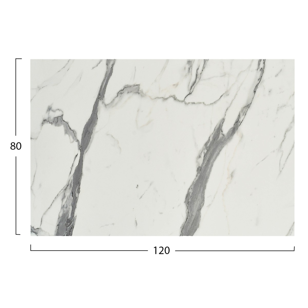 ΕΠΙΦΑΝΕΙΑ ΤΡΑΠΕΖΙΟΥ HPL ΟΡΘΟΓΩΝΙΑ HM5840.31 WHITE MARBLE 120x80εκ.