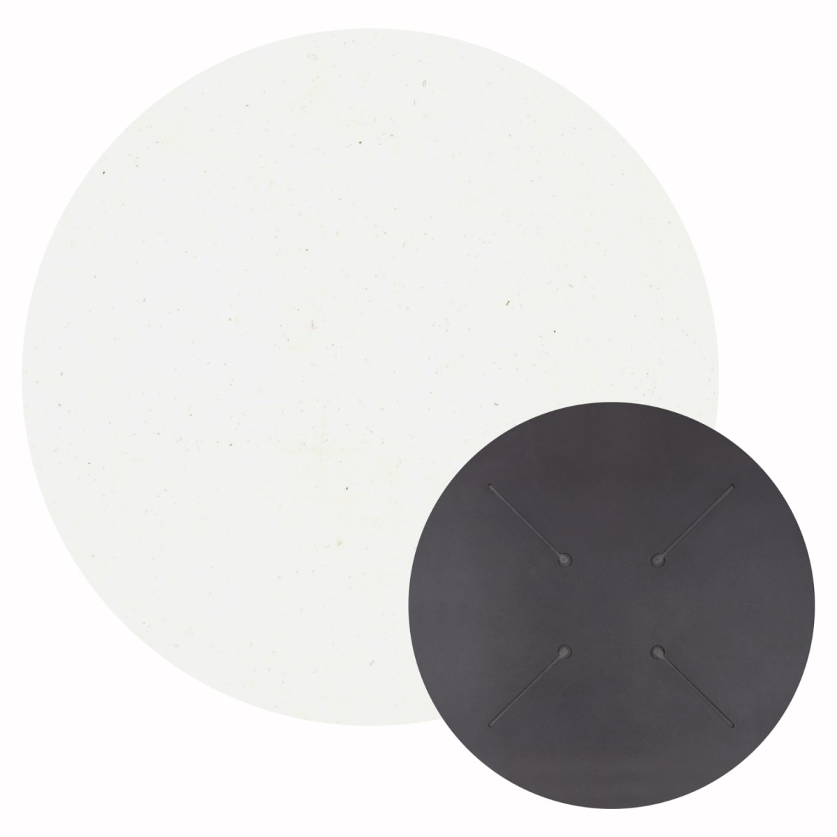 ΕΠΙΦΑΝΕΙΑ ΤΡΑΠΕΖΙΟΥ HPL ΣΤΡΟΓΓΥΛΗ HM5841.23 WHITE Φ60εκ.