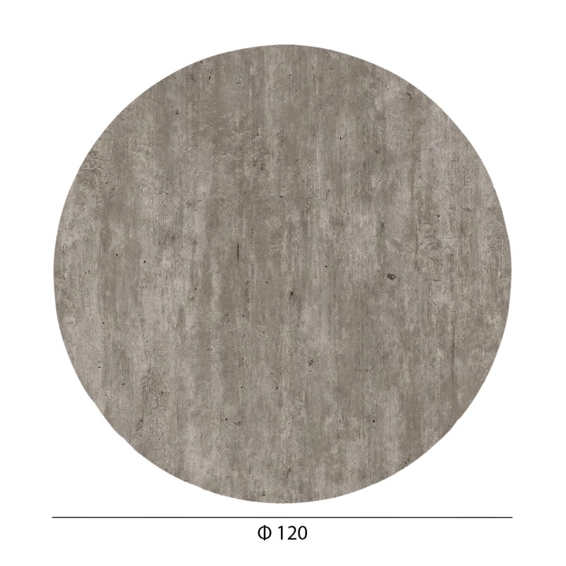 ΕΠΙΦΑΝΕΙΑ ΤΡΑΠΕΖΙΟΥ HPL ΣΤΡΟΓΓΥΛΗ HM6351.37 CONCRETE Φ120εκ.