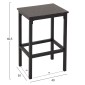 ΣΕΤ ΤΡΑΠΕΖΑΡΙΑ ΜΠΑΡ 5ΤΜΧ BOXY HM9882.13 ΜΑΥΡΟ ΜΕΤΑΛΛΟ-ΜΕΛΑΜΙΝΗ ΜΑΥΡΟ ΜΑΡΜΑΡΟ